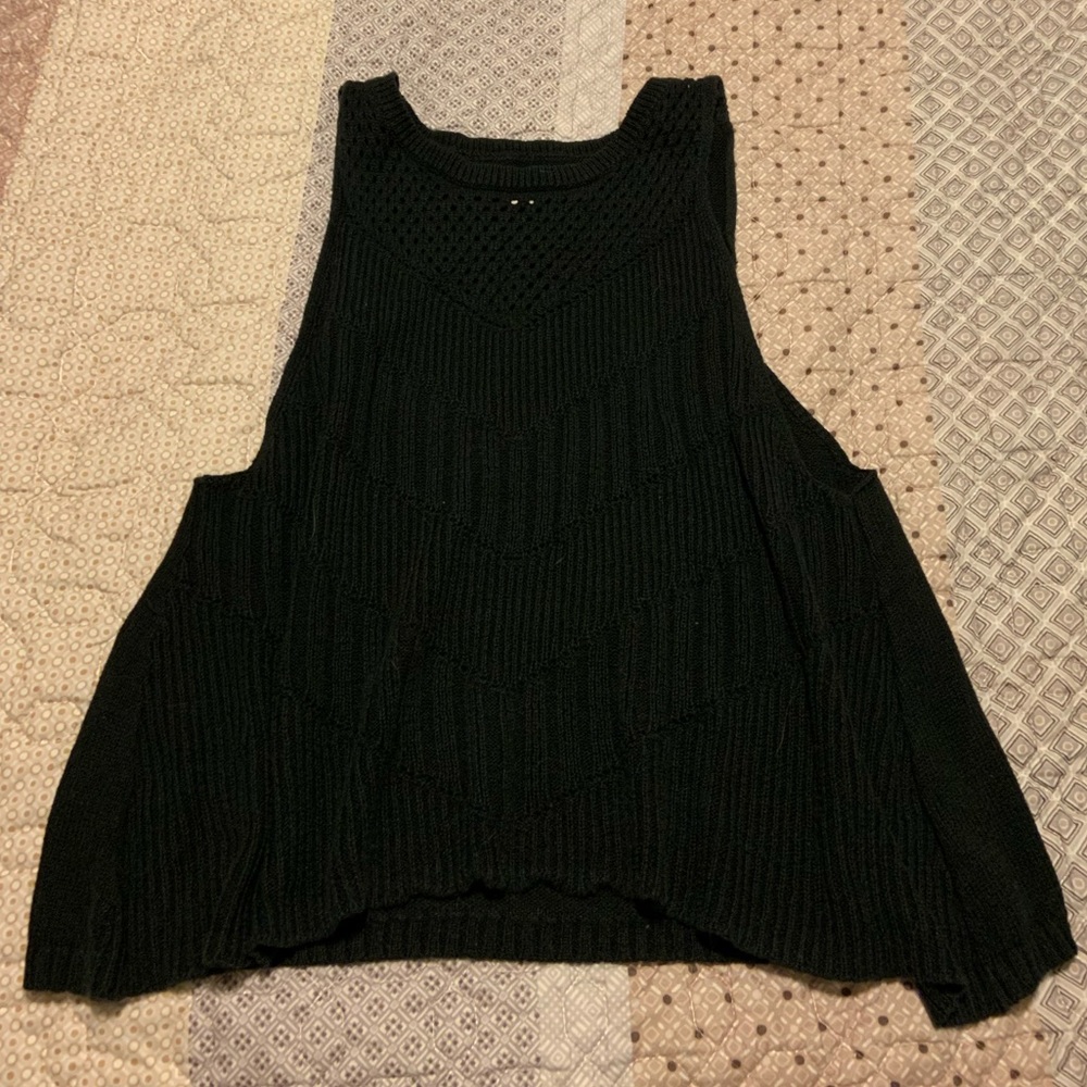 Black Knit American Eagle Tank Top